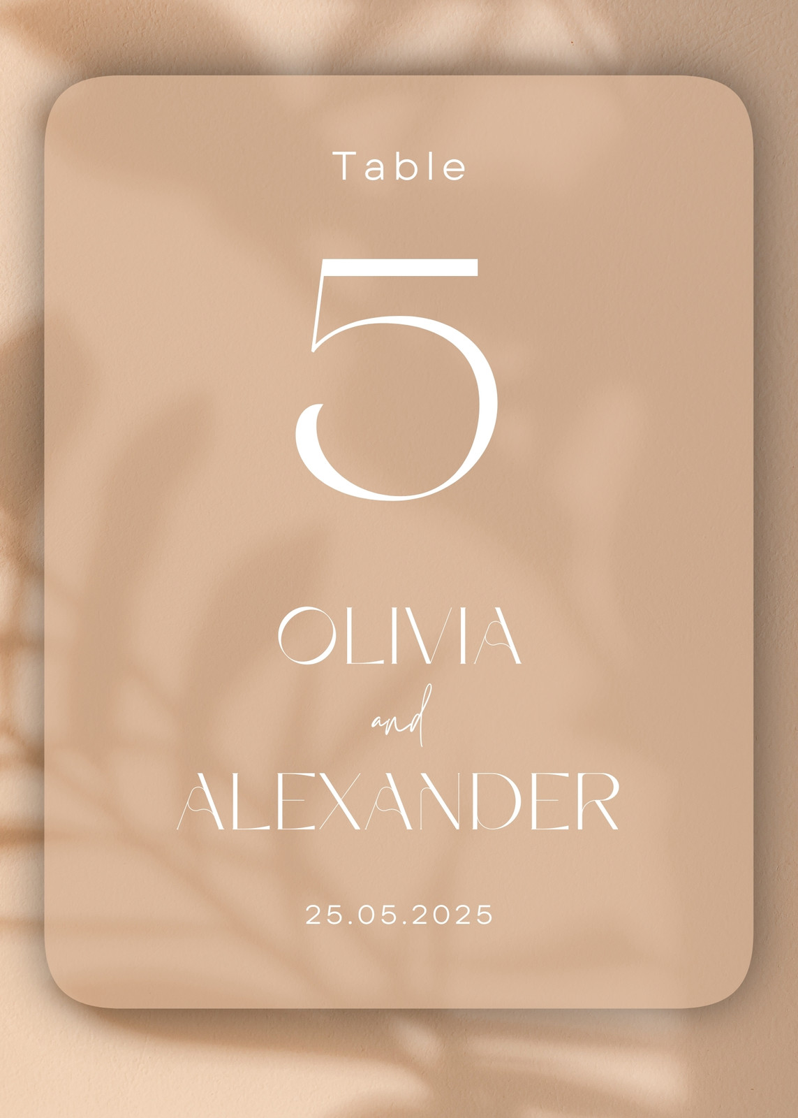 Wedding Table Numbers
