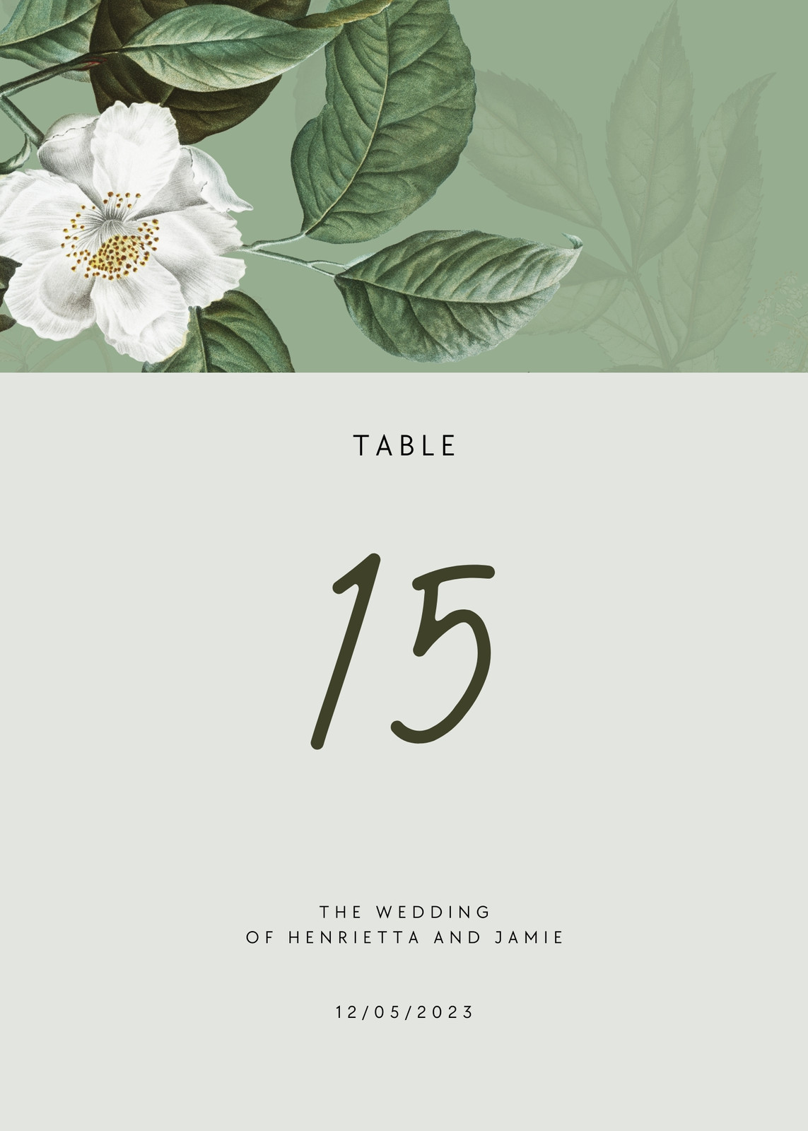Wedding Table Numbers