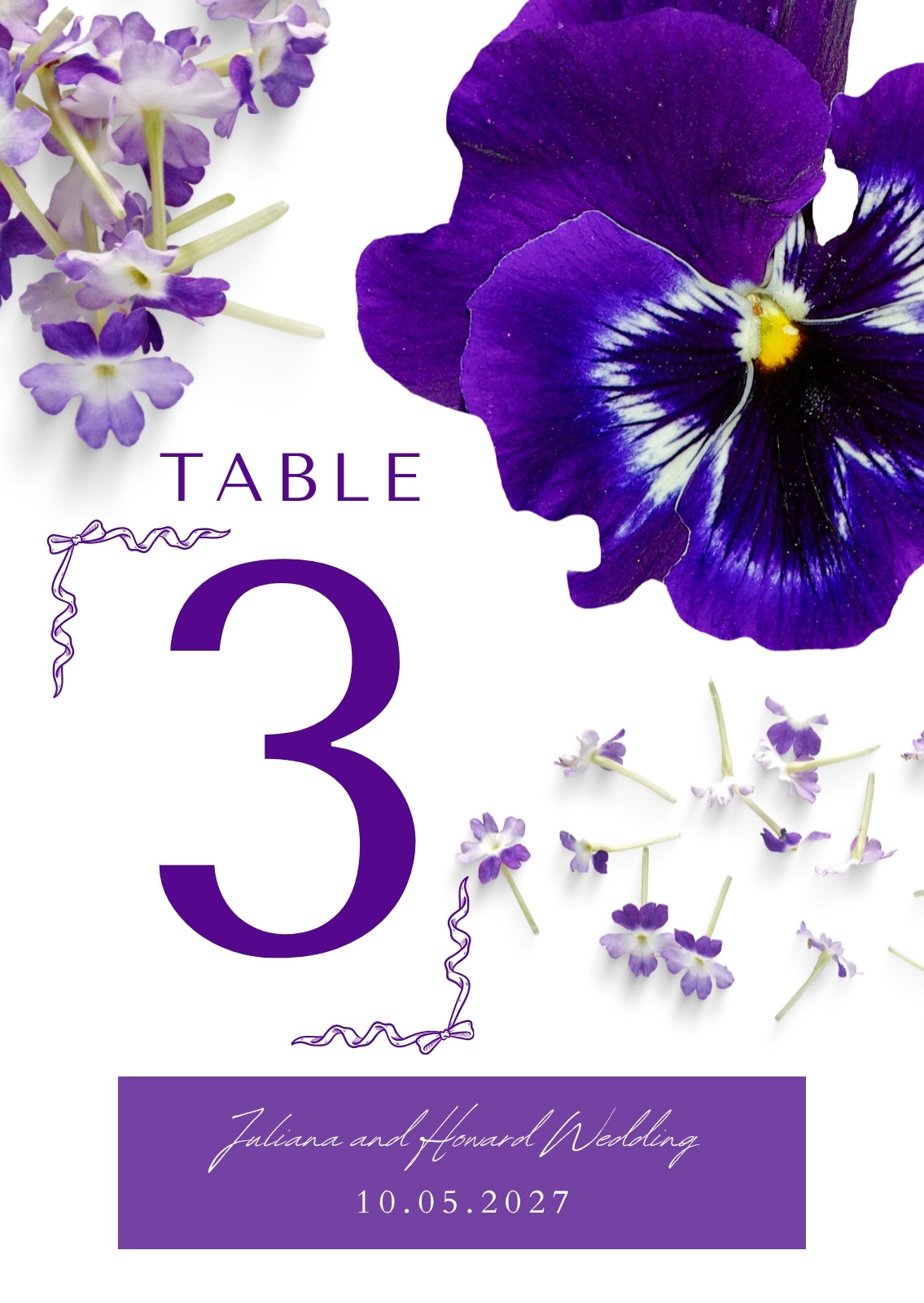 Wedding Table Numbers