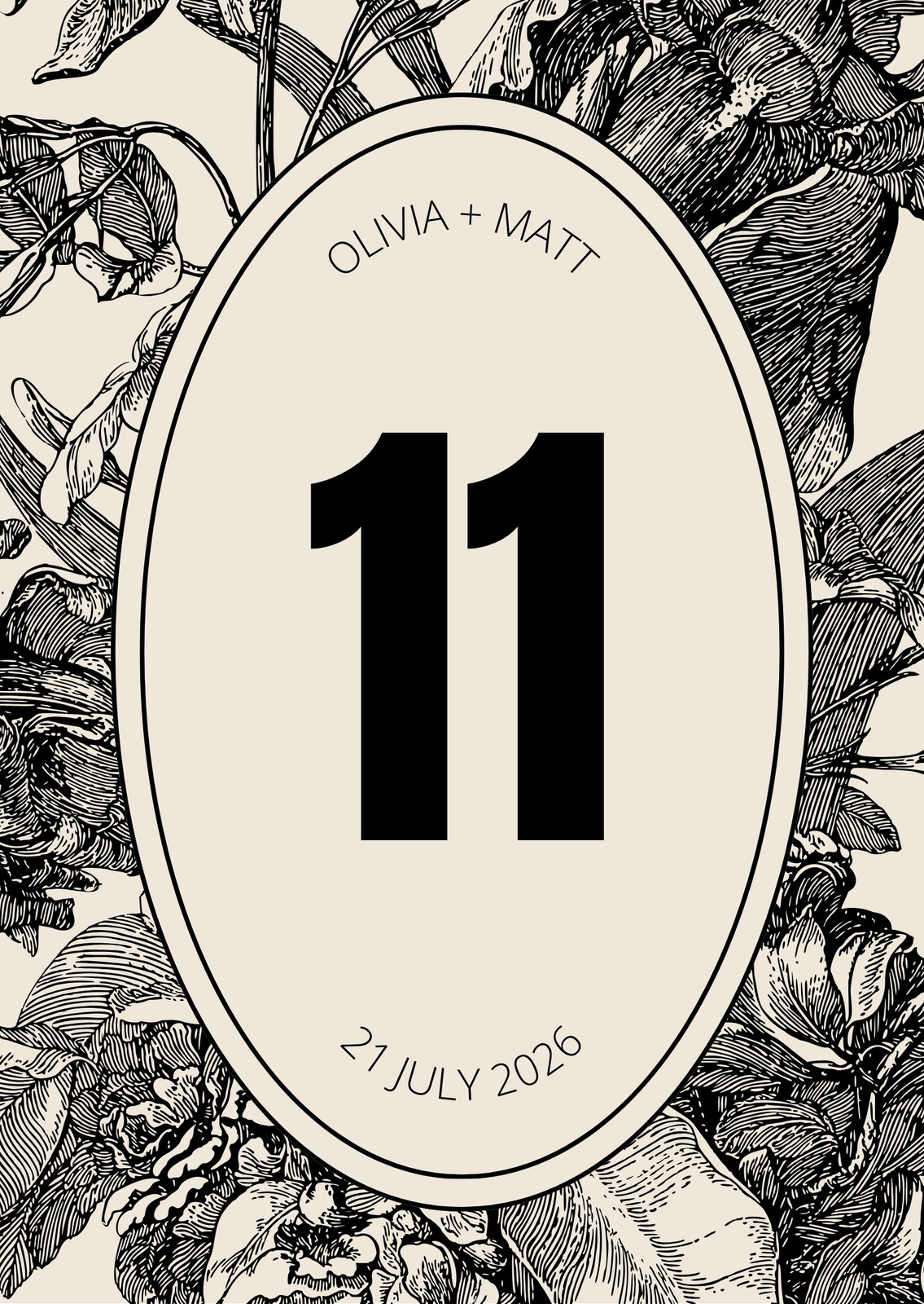 Wedding Table Numbers