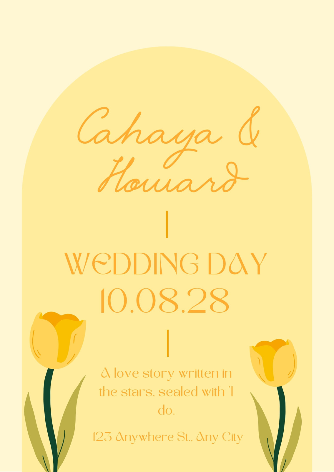 Yellow Invitations