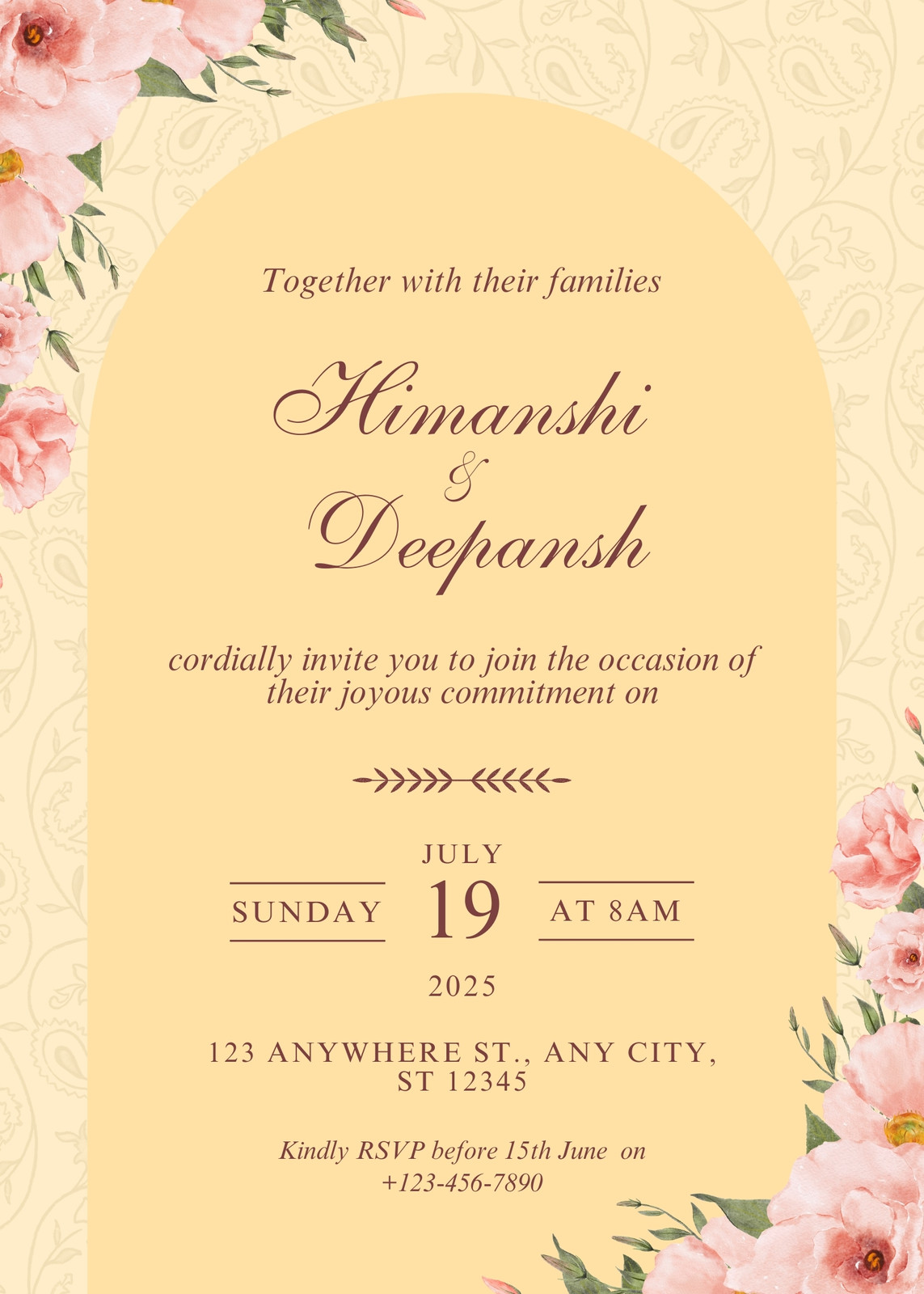 Yellow Invitations
