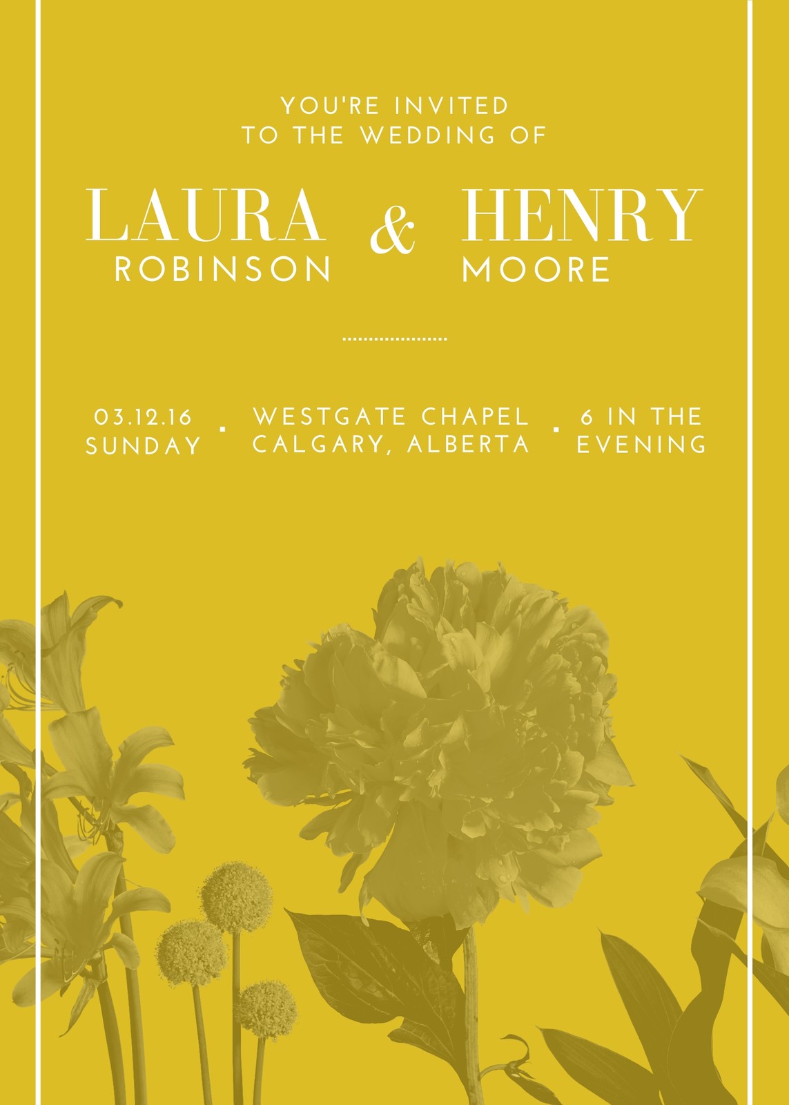 Yellow Invitations