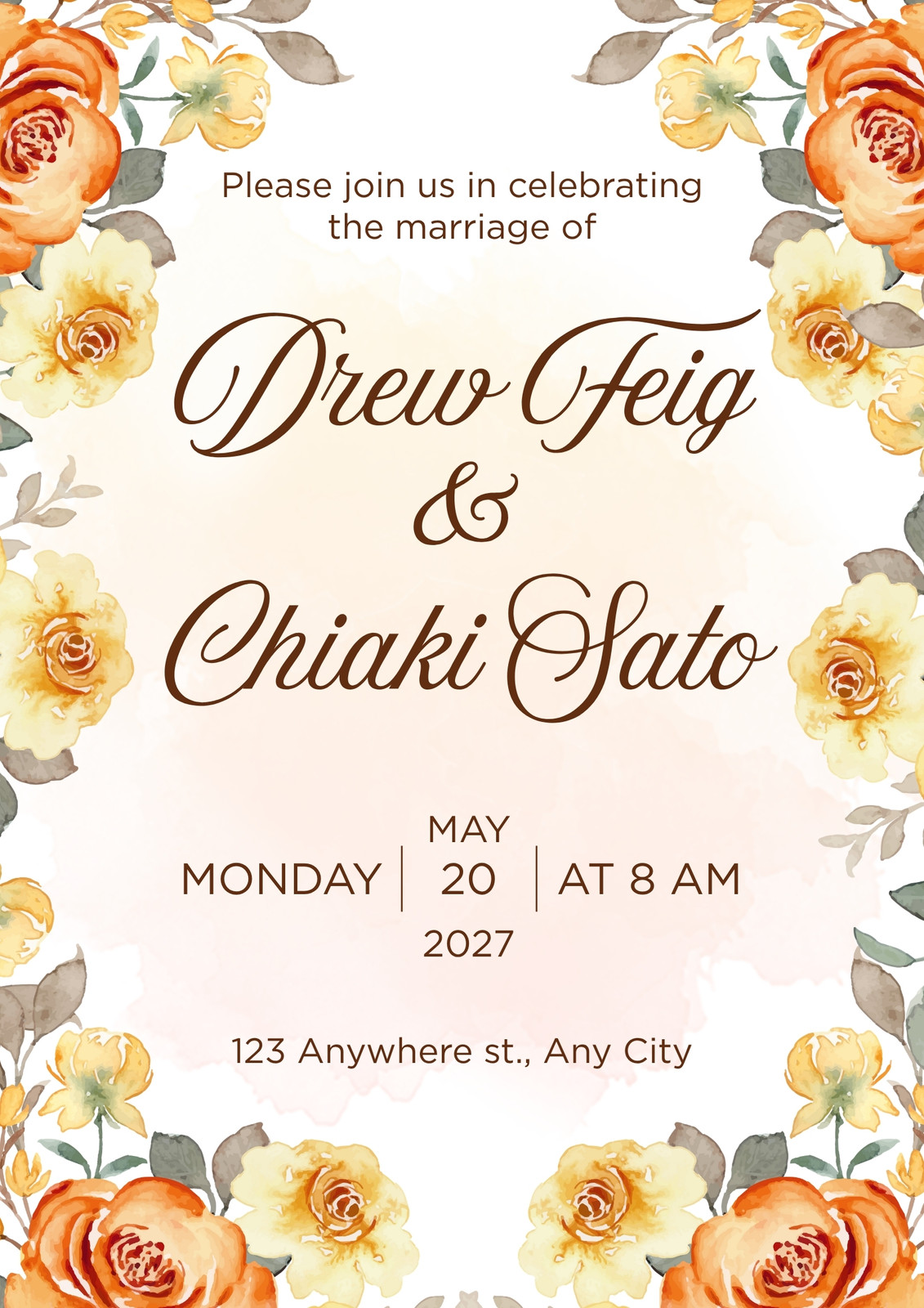 Yellow Invitations
