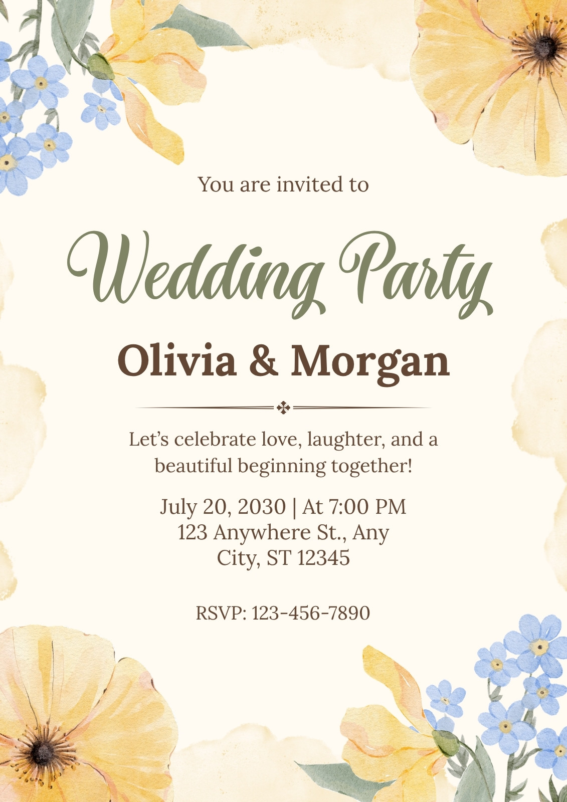 Yellow Invitations