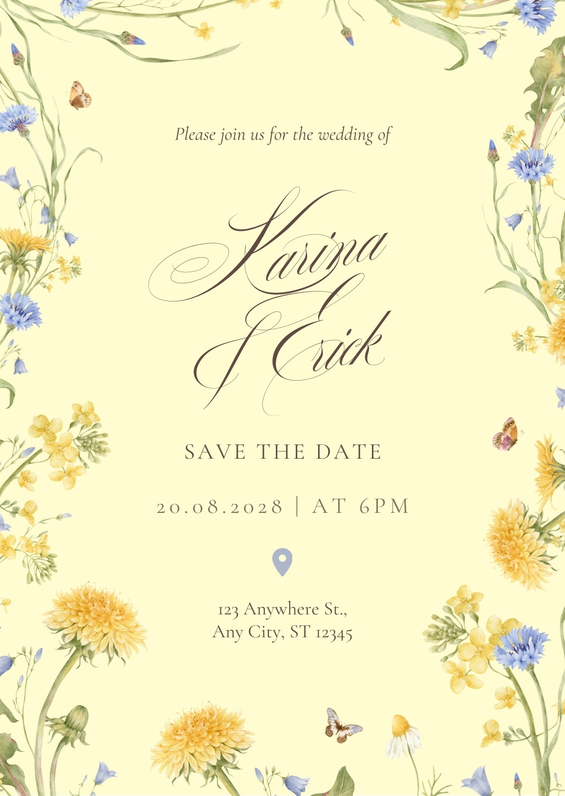 Yellow Invitations