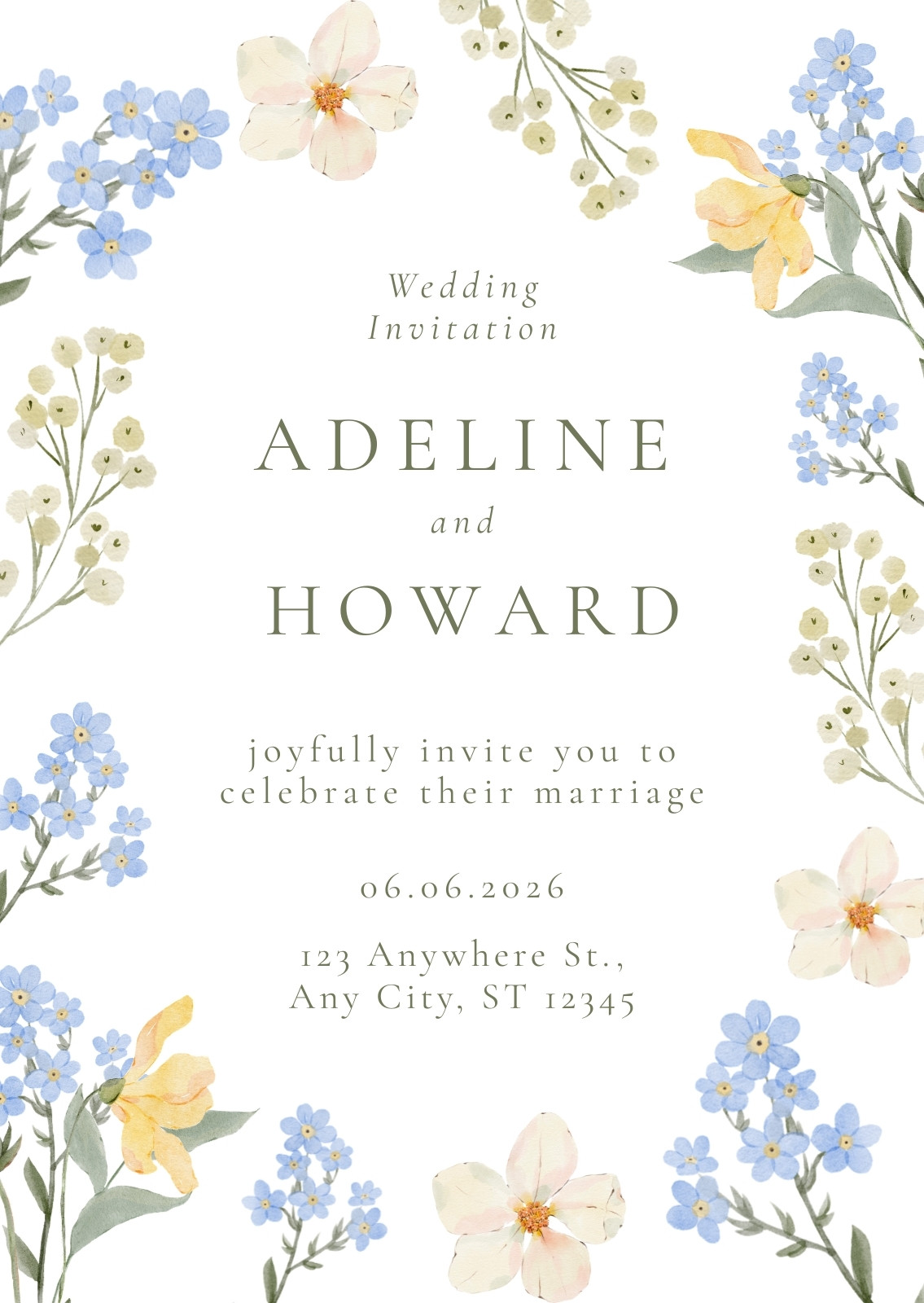 Yellow Invitations
