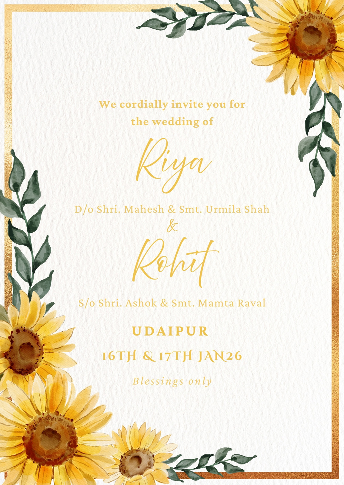 Yellow Invitations